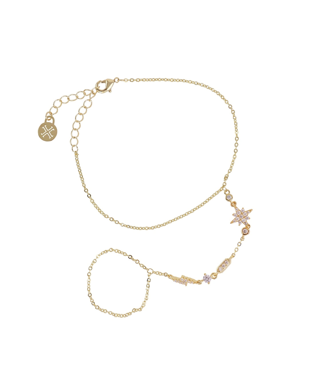 Steel Celestial Hand Chain Bracelet | Anartxy