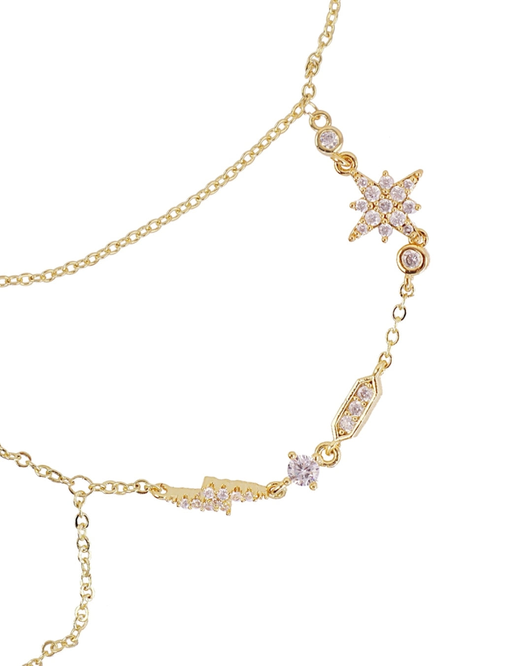 Steel Celestial Hand Chain Bracelet | Anartxy