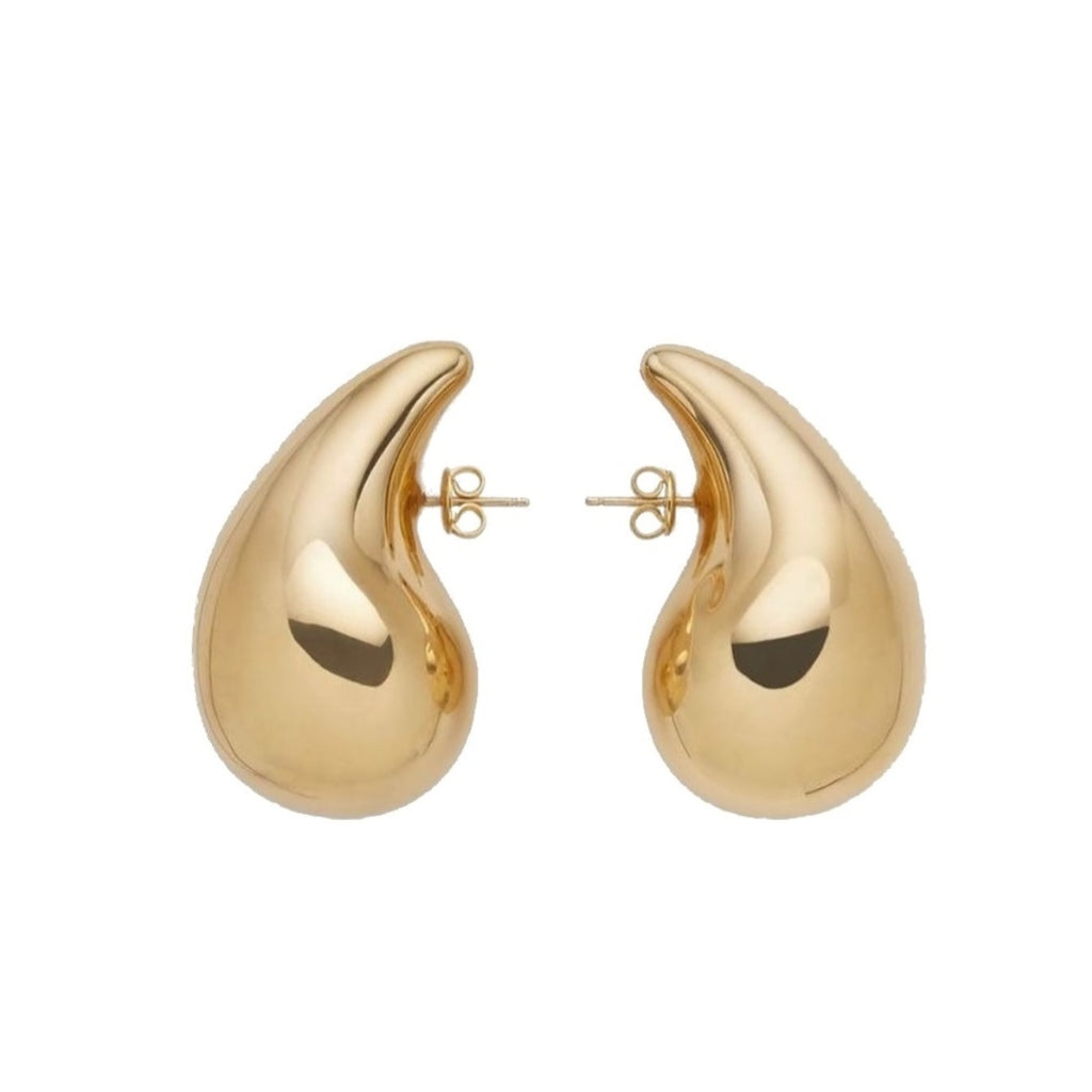 Steel Chunky Drop Stud Earrings | Josi