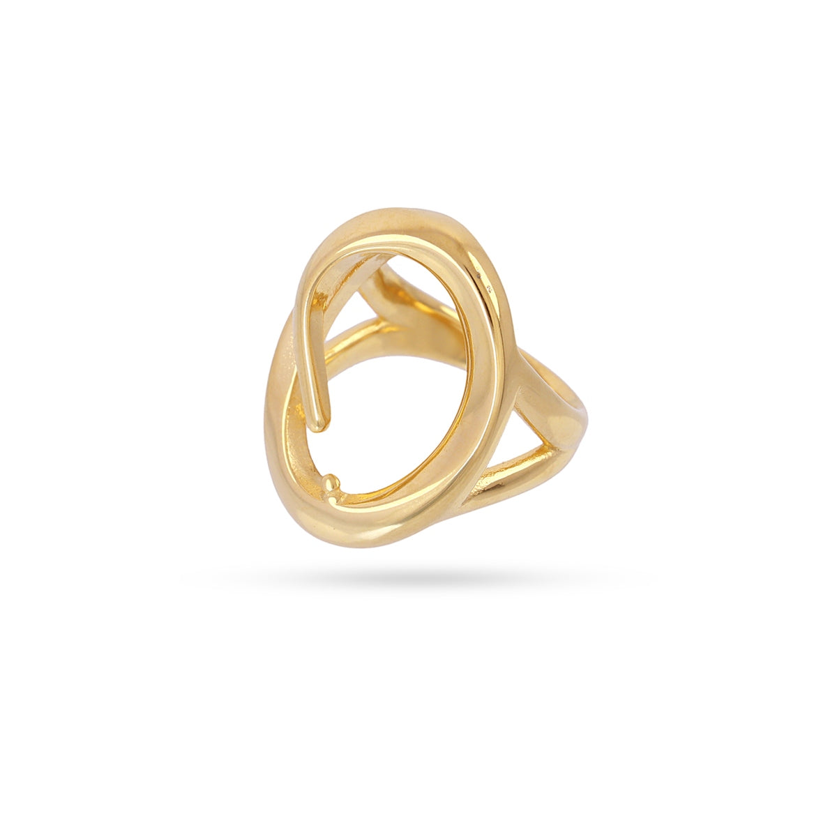 Gold Sculptural Loop Ring | Modern Statement Ring | Anartxy