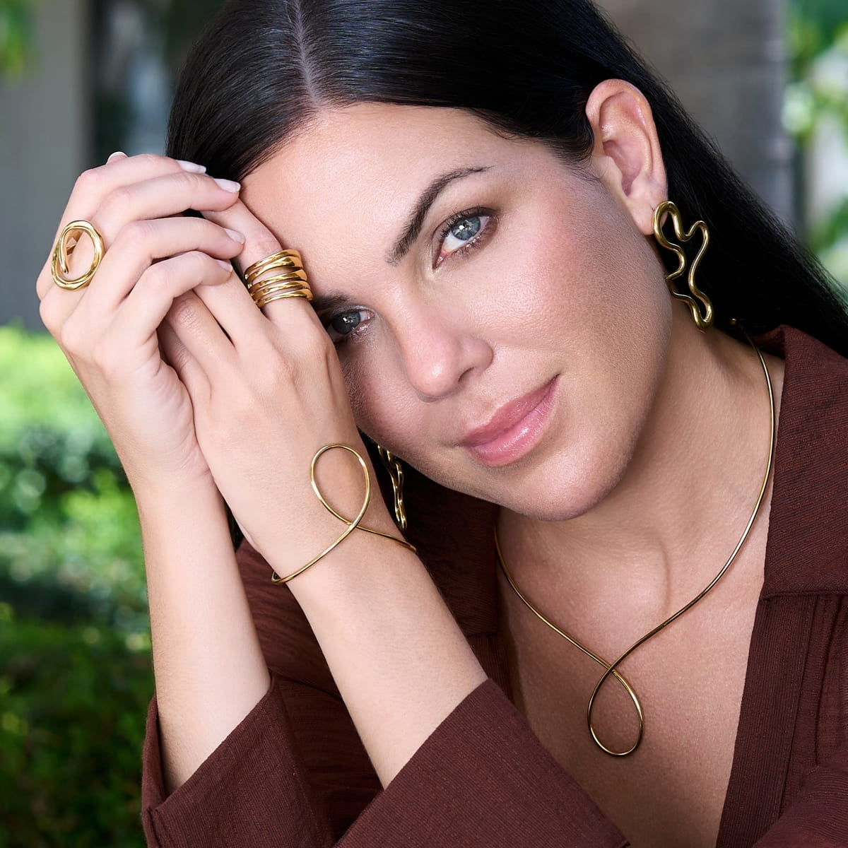 Gold Sculptural Loop Ring | Modern Statement Ring | Anartxy