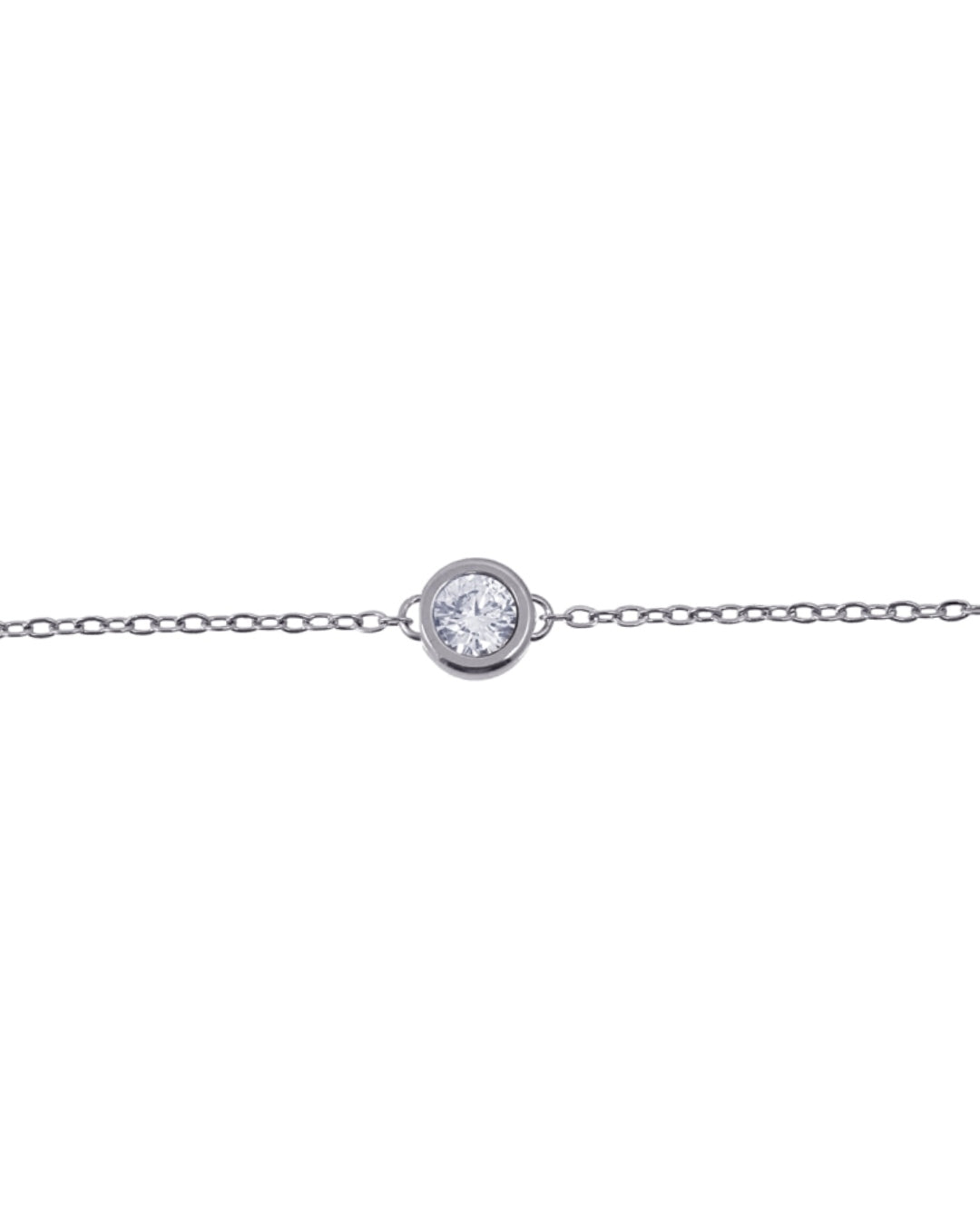 Steel Circle Clear Stone Bracelet | Anartxy