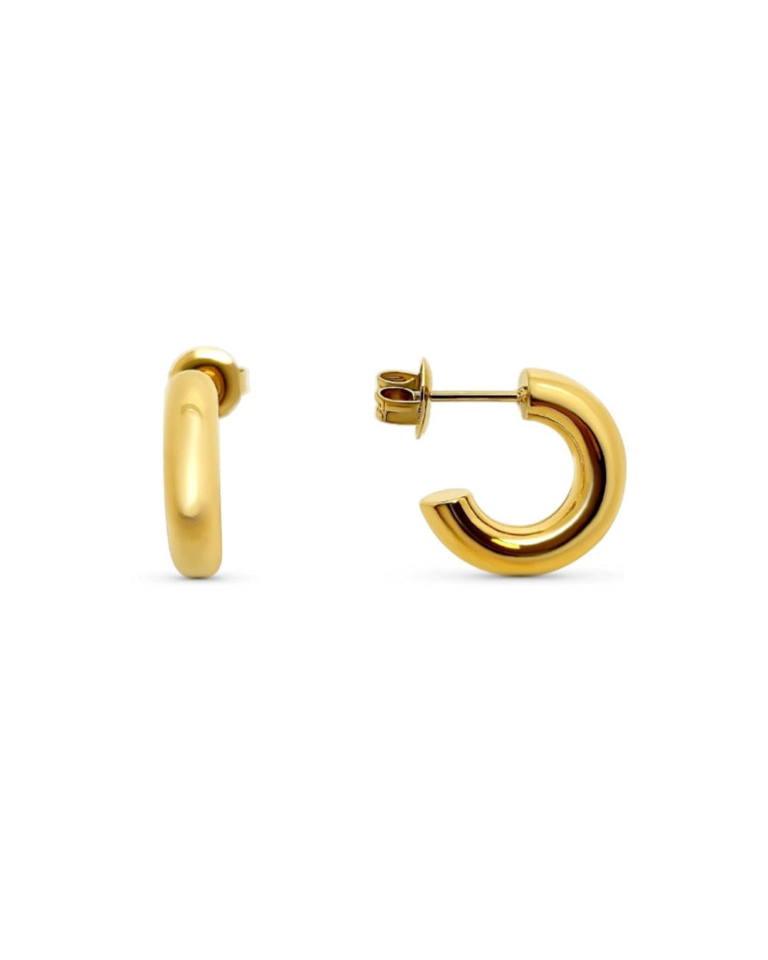 Steel Classic Hoop Earrings | Gold | Jona