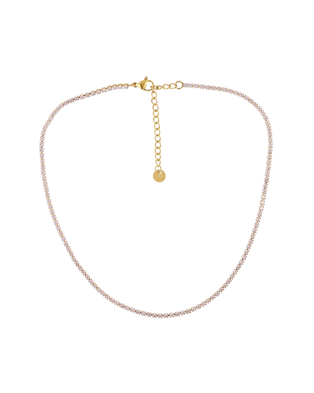 Steel Classic Tennis Necklace | Anartxy