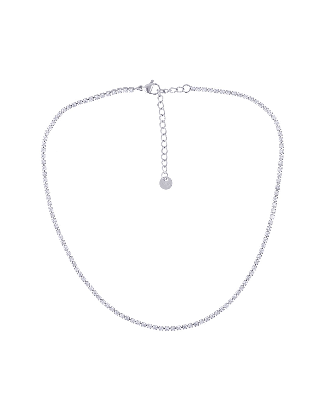 Steel Classic Tennis Necklace | Anartxy