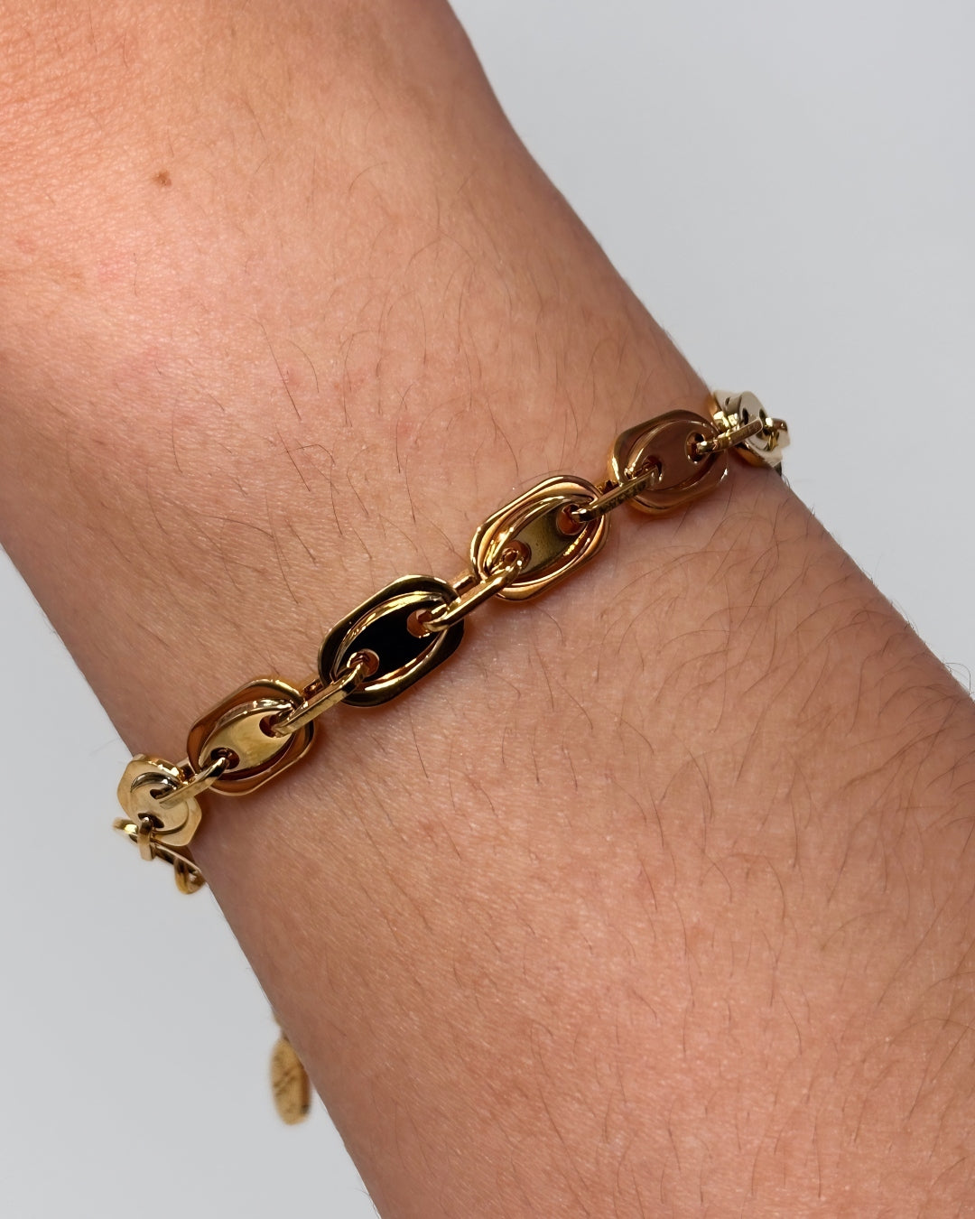 Steel Coffee Bean Link Bracelet | Anartxy