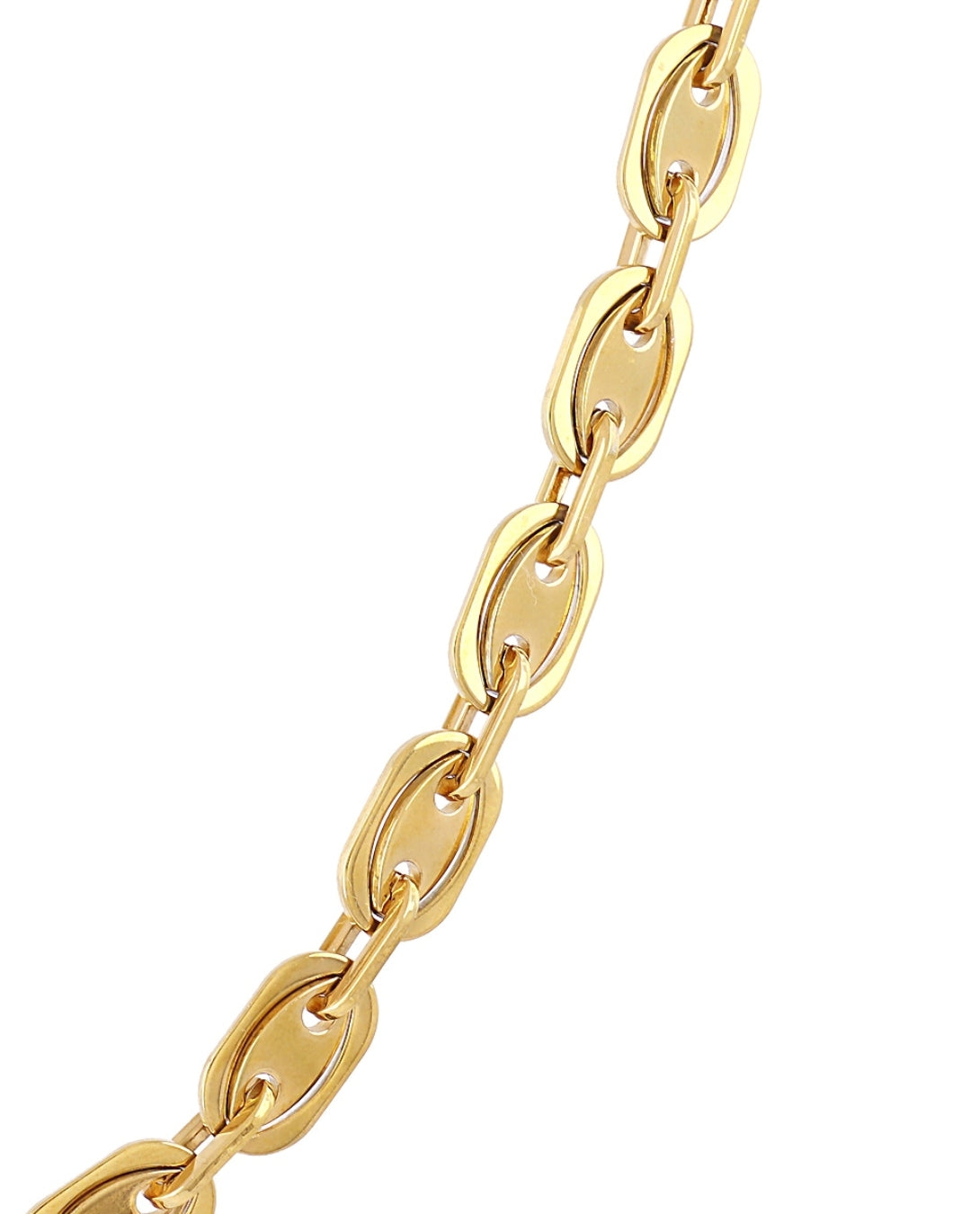 Steel Coffee Bean Link Necklace | Anartxy