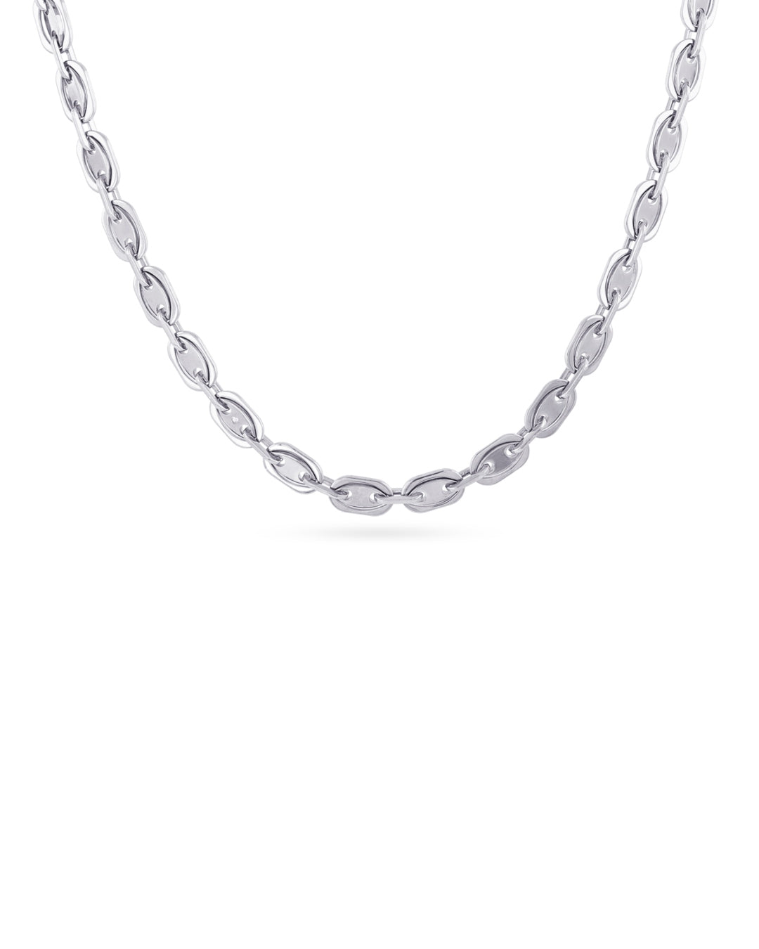 Steel Coffee Bean Link Necklace | Anartxy