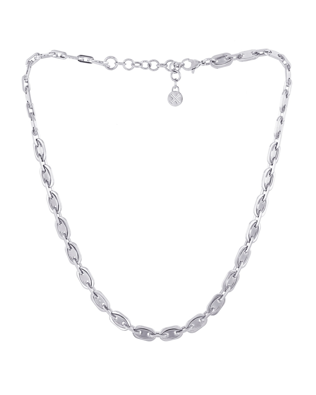 Steel Coffee Bean Link Necklace | Anartxy