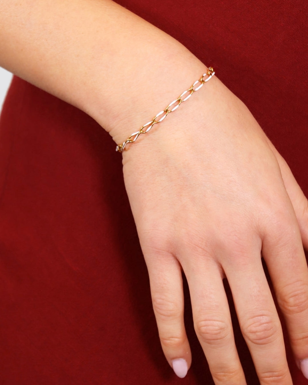 Steel Colour Link Bracelet | Anartxy