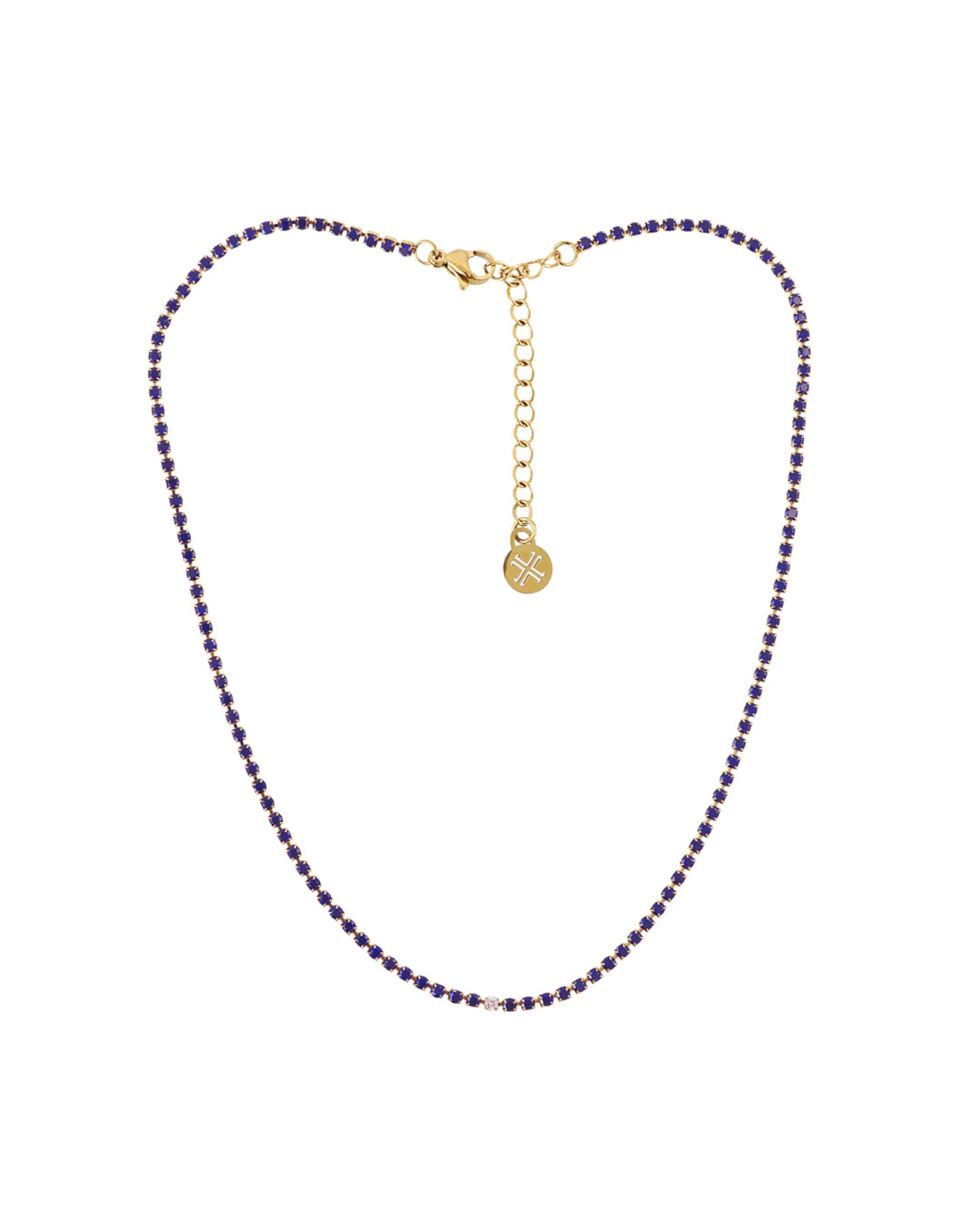 Steel Colour Tennis Necklace | Anartxy