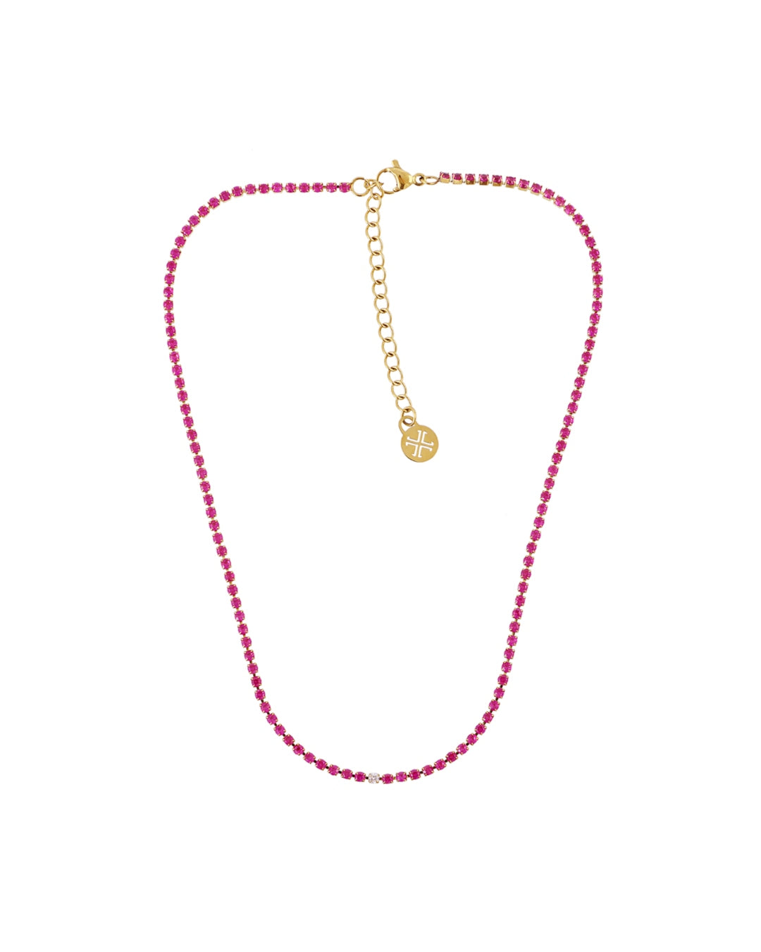Steel Colour Tennis Necklace | Anartxy