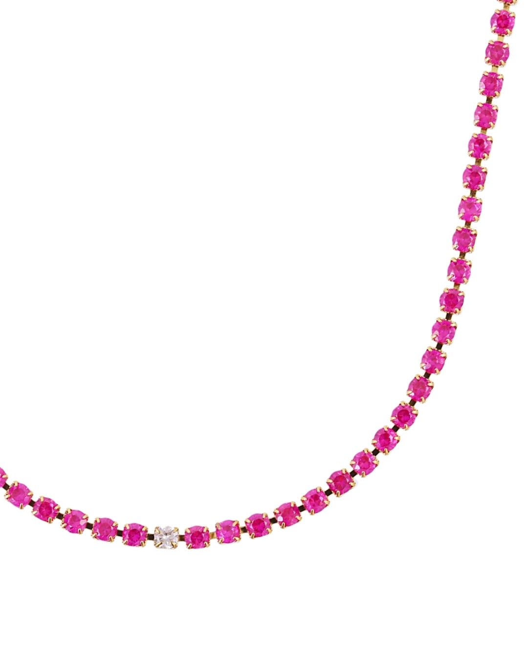 Steel Colour Tennis Necklace | Anartxy