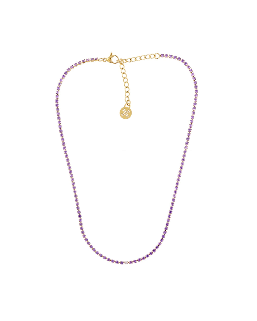 Steel Colour Tennis Necklace | Anartxy