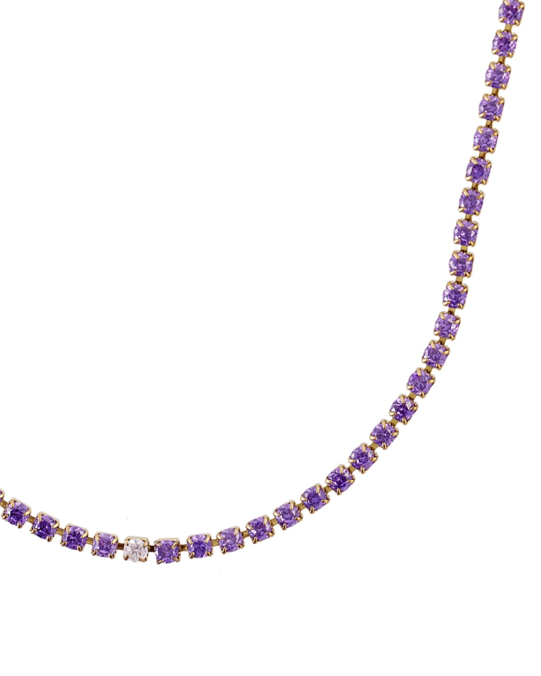 Steel Colour Tennis Necklace | Anartxy