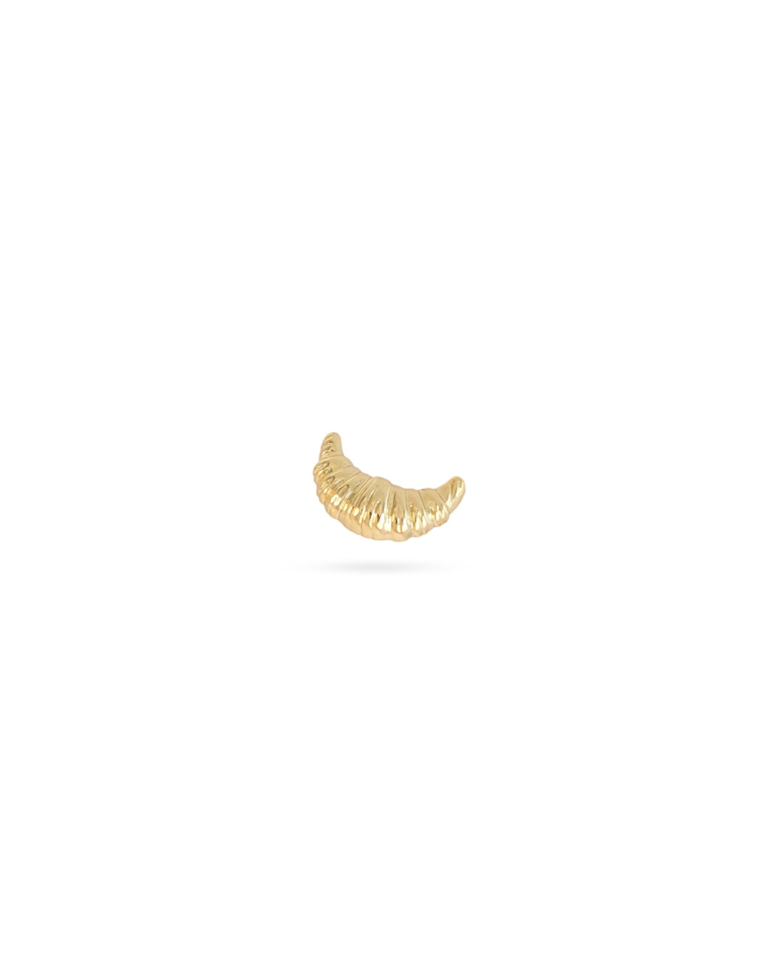 Steel Croissant Flat Back Single Ear Piercing | Anartxy