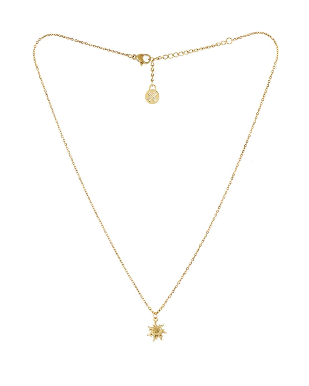 Steel Crystal Sun Necklace | Anartxy