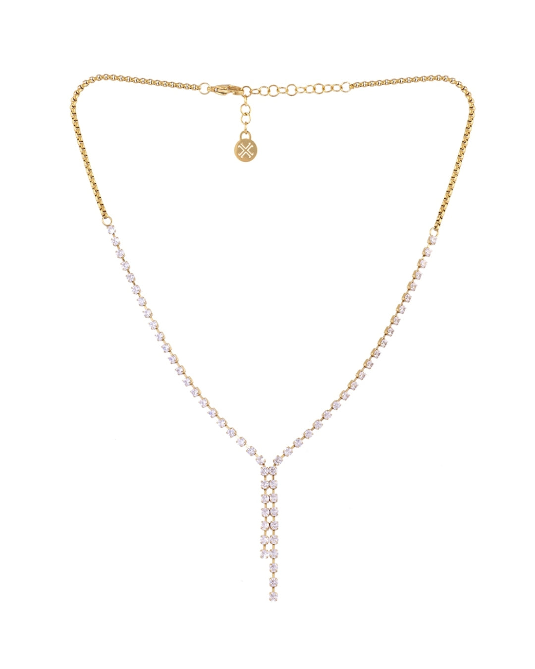 Steel Double Strand Lariat Necklace | Anartxy