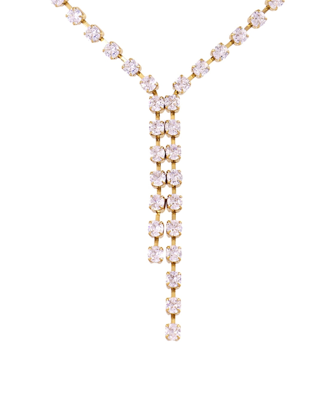 Steel Double Strand Lariat Necklace | Anartxy