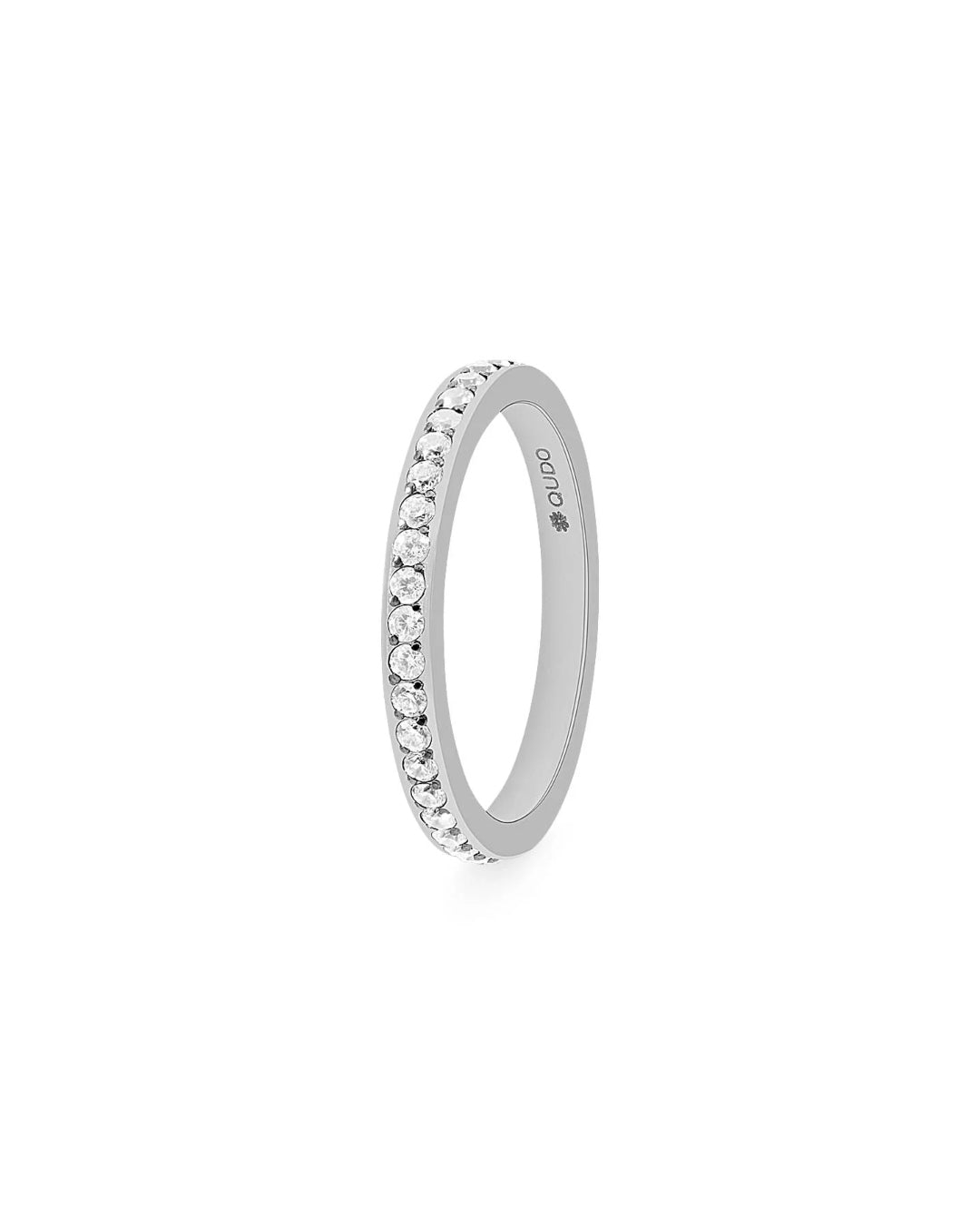 Steel Eternity Ring | Small Crystal | Qudo