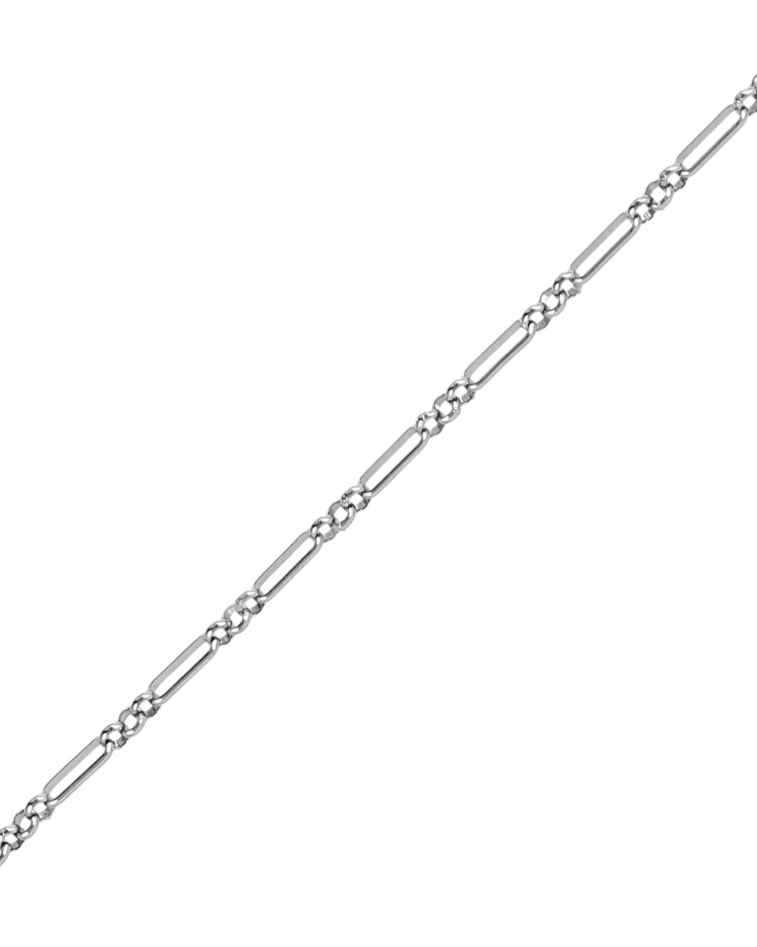 Steel Round Link Figaro Bracelet | Anartxy