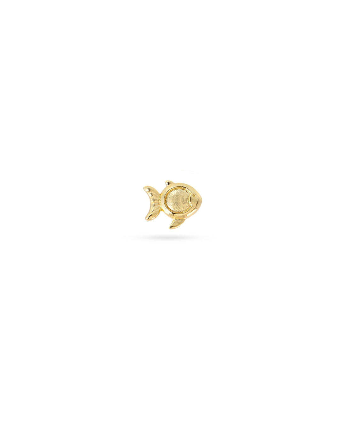 Steel Fish Flat Back Single Stud Earring | Anartxy