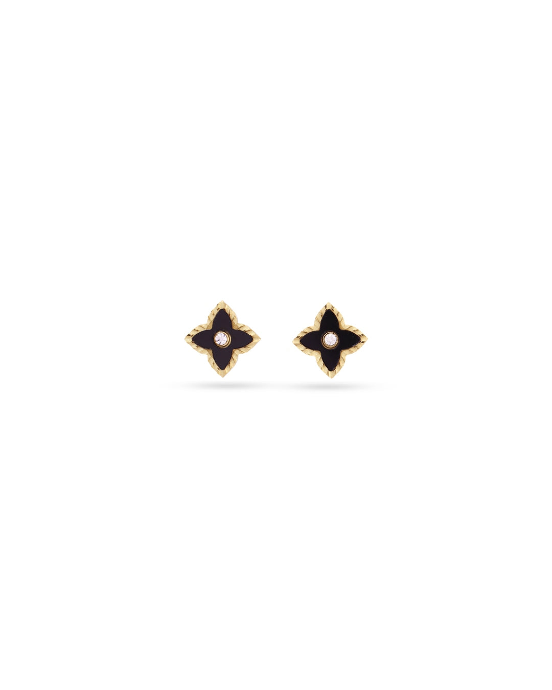Steel Flower Detail Stud Earrings | Anartxy