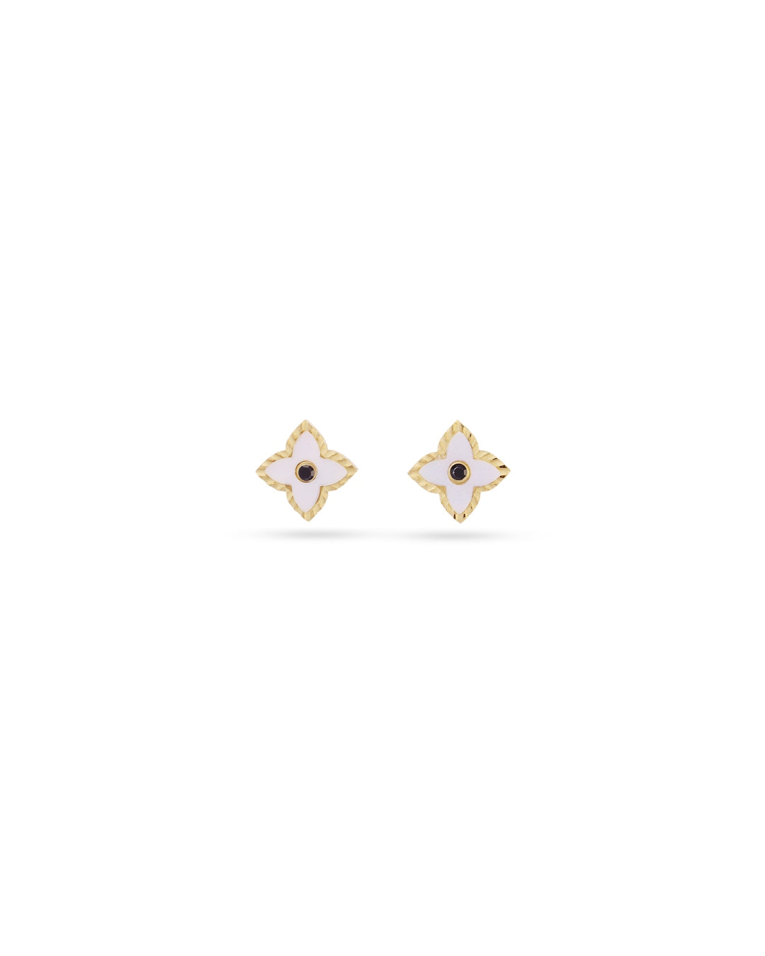 Steel Flower Detail Stud Earrings | Anartxy