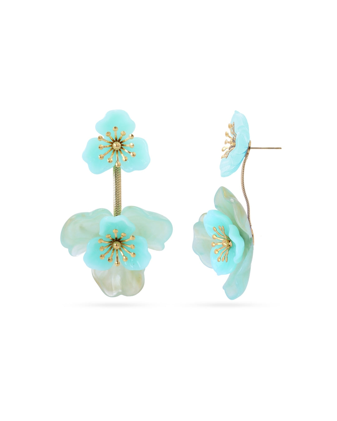 Steel Flower Drop Earrings | Bloom | Anartxy