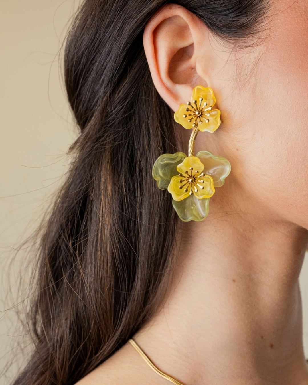 Steel Flower Drop Earrings | Bloom | Anartxy