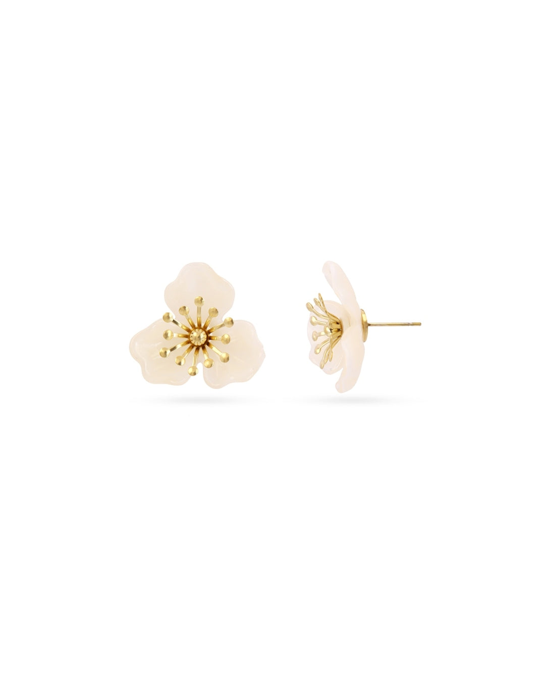 Steel Flower Stud Earrings | Bloom | Anartxy