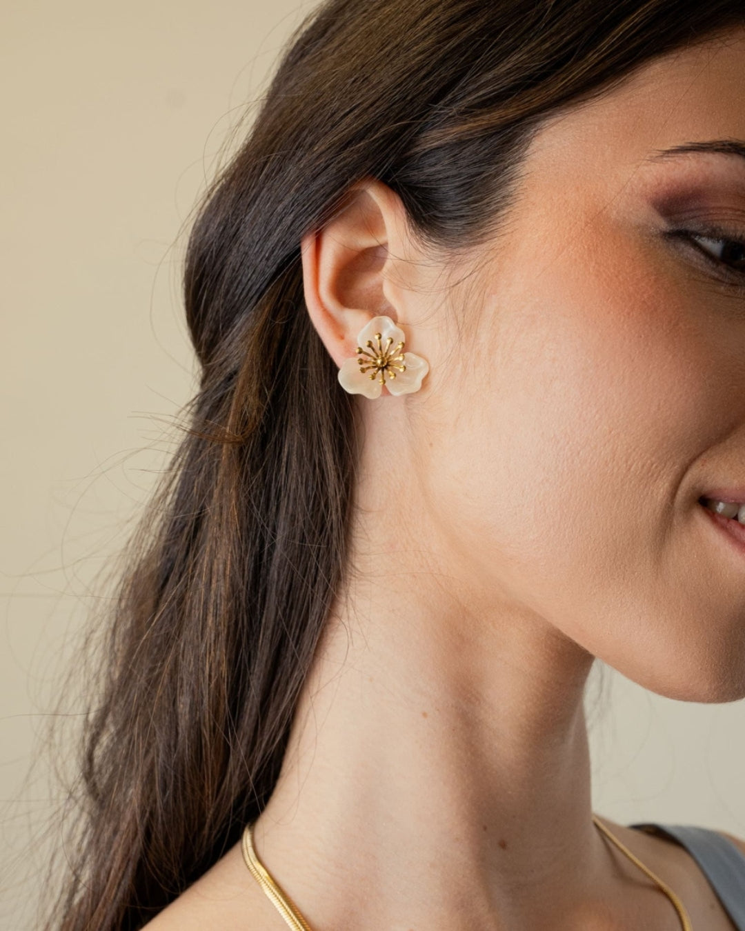 Steel Flower Stud Earrings | Bloom | Anartxy