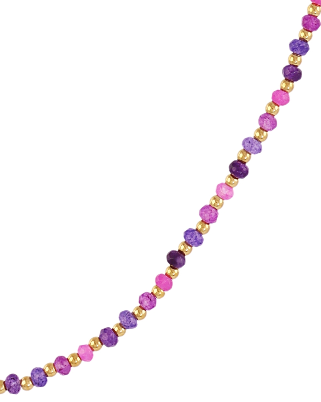 Steel Glass Bead Necklace | Anartxy