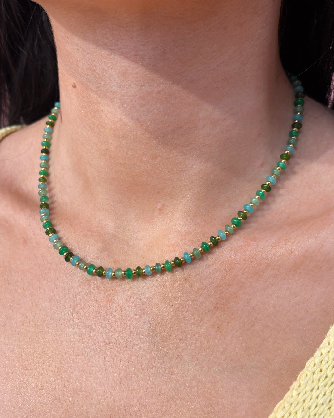 Steel Glass Bead Necklace | Anartxy