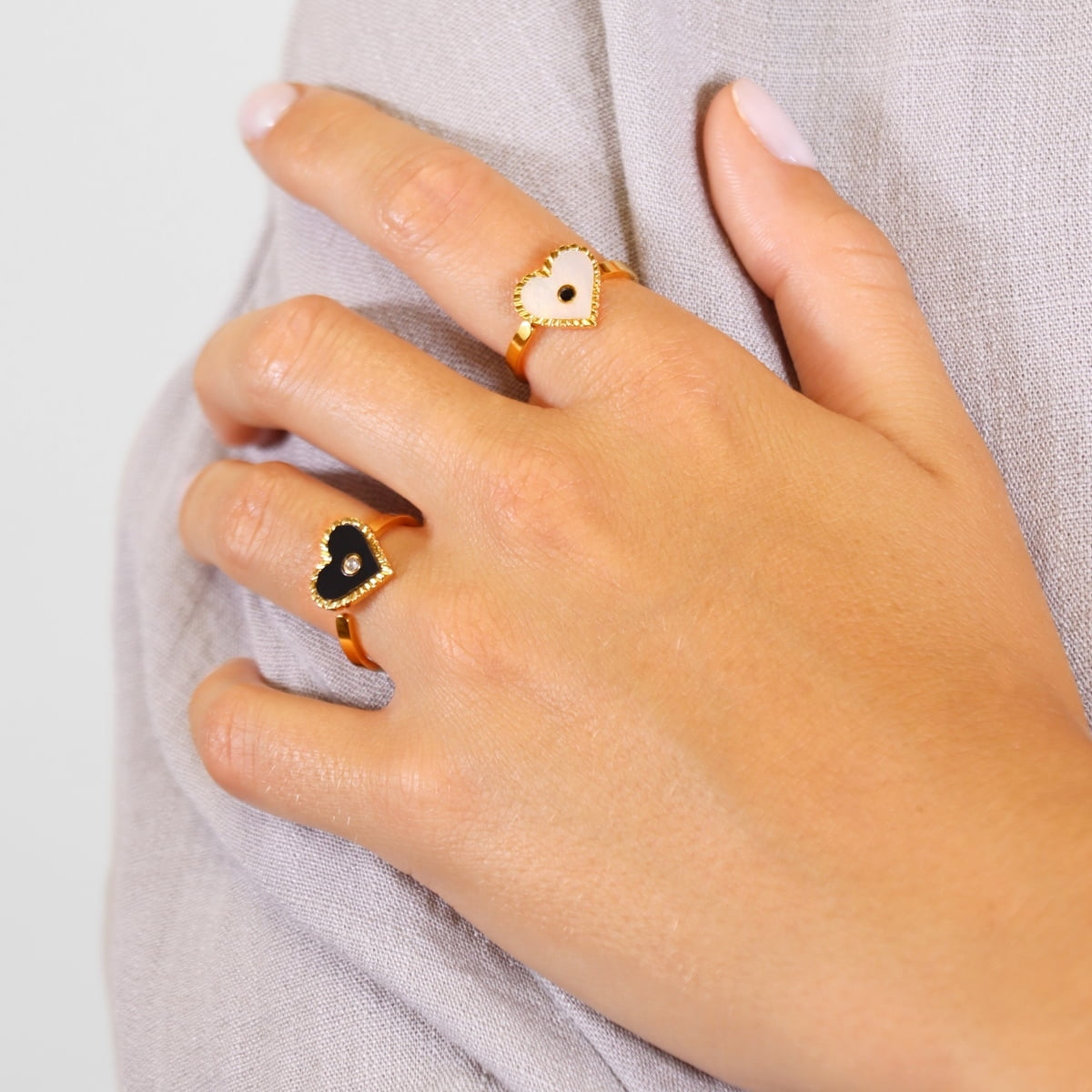 Steel Heart Detail Ring | Anartxy