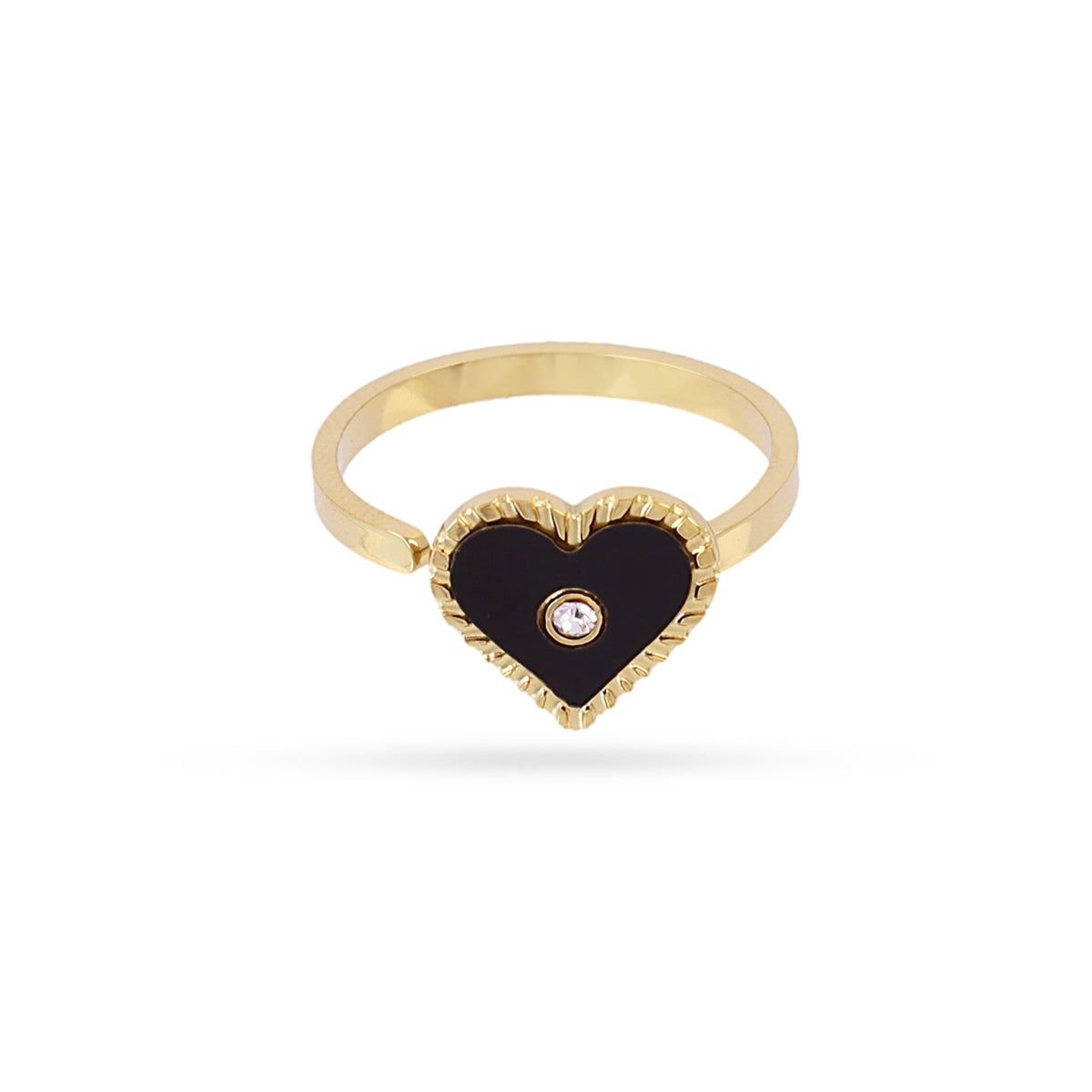 Steel Heart Detail Ring | Anartxy