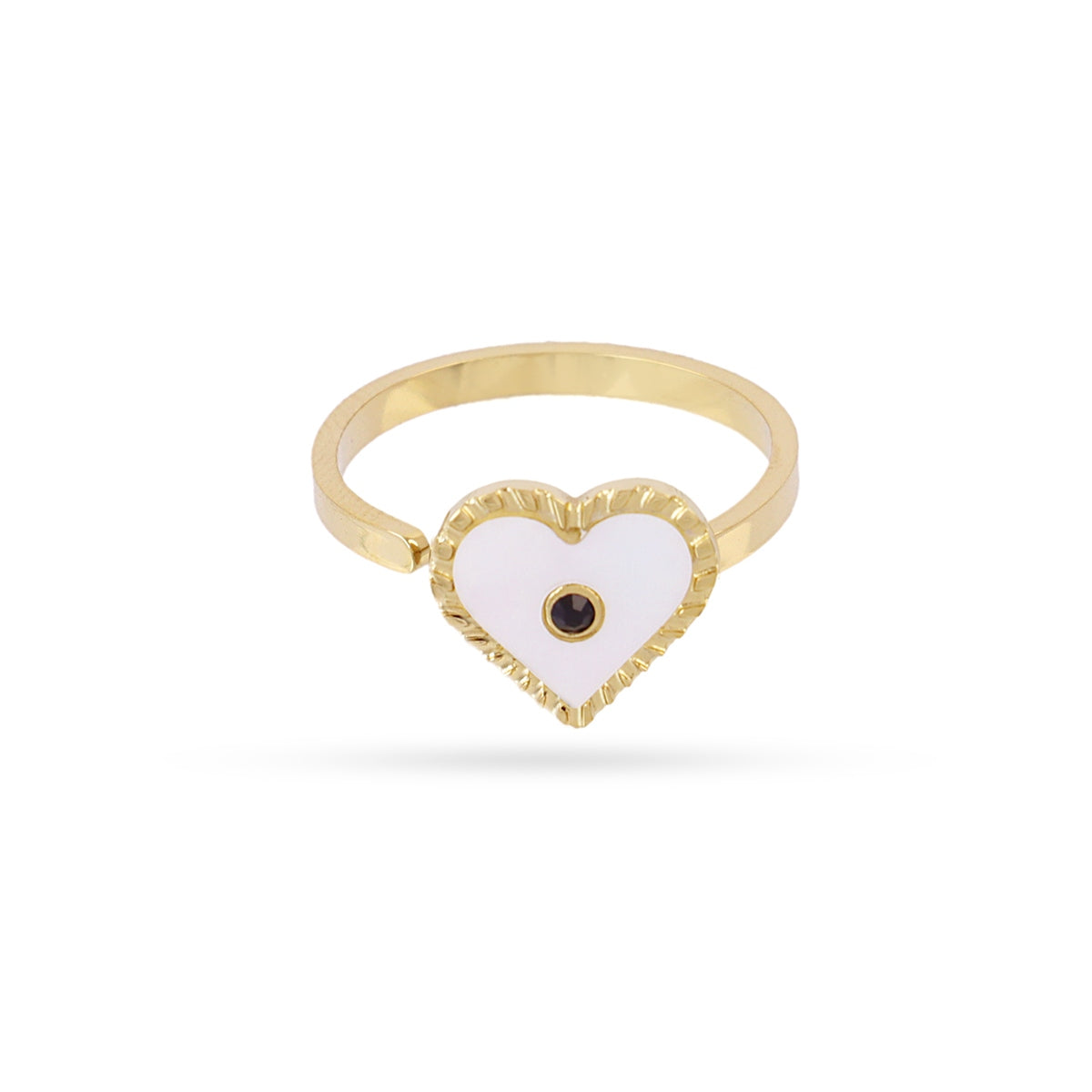 Steel Heart Detail Ring | Anartxy