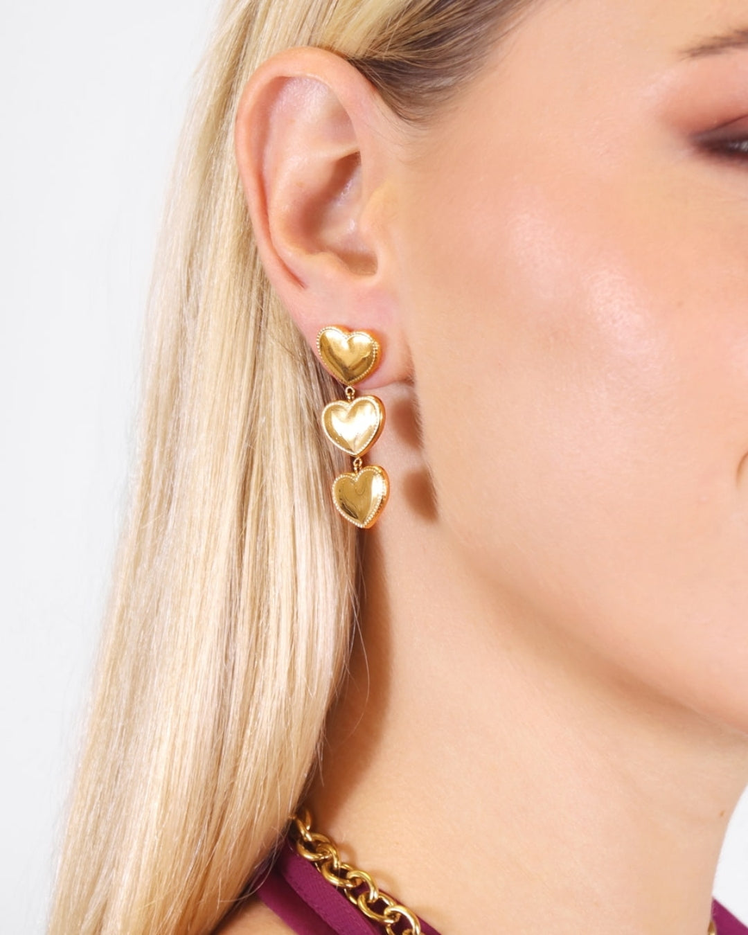 Steel Heart Drop Earrings | Anartxy