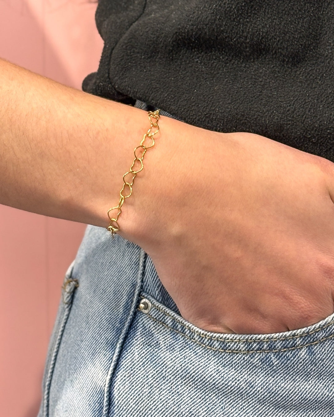 Steel Heart Link Bracelet | Anartxy