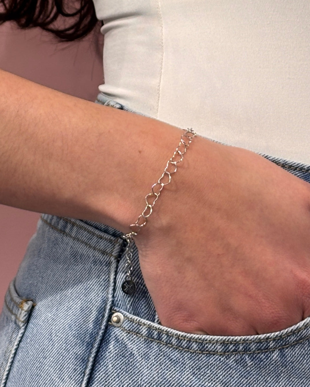 Steel Heart Link Bracelet | Anartxy