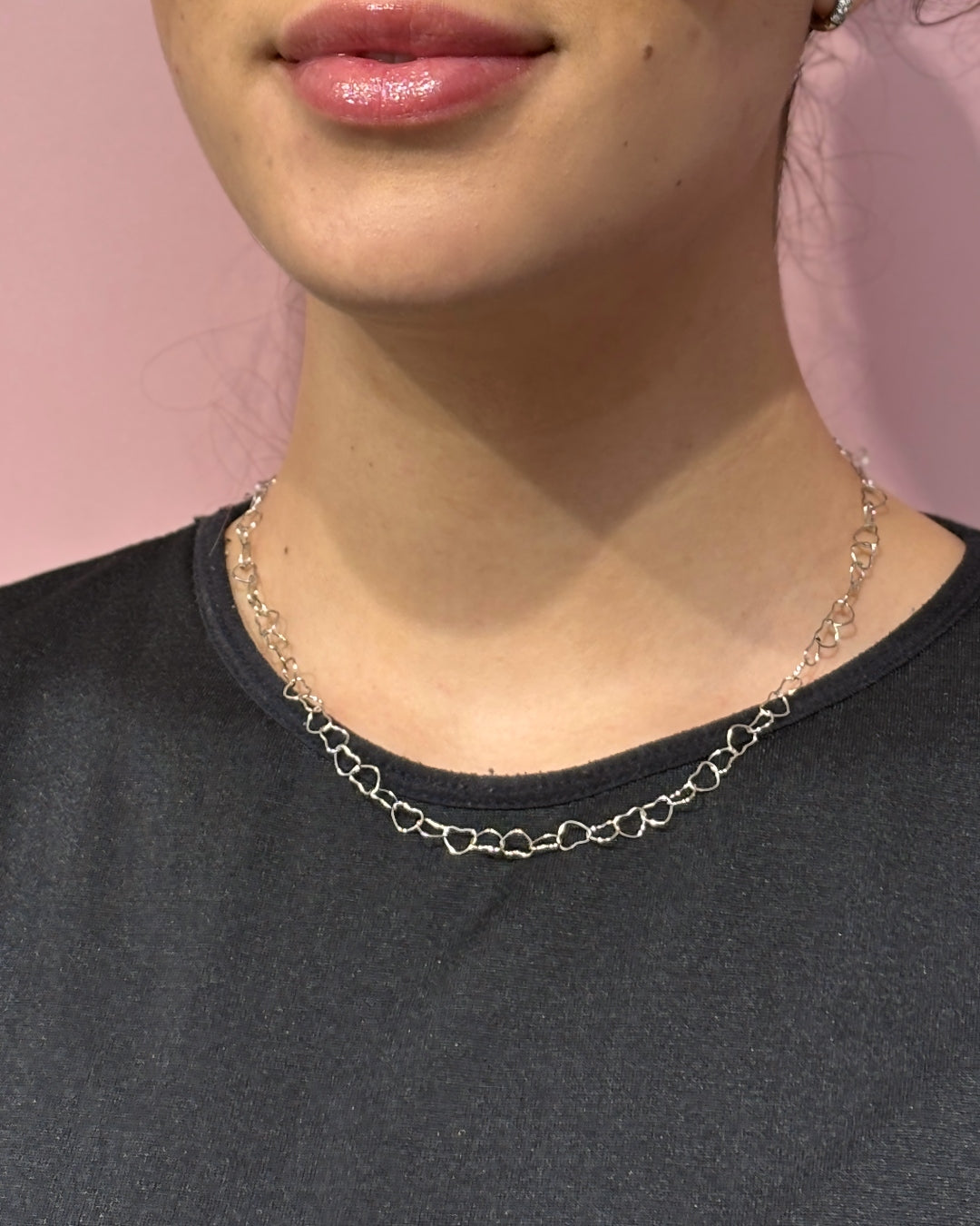 Steel Heart Link Necklace | Anartxy