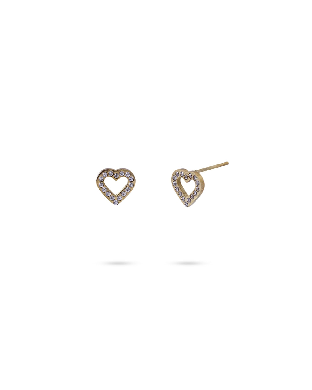 Steel Heart Stud Earrings | Anartxy