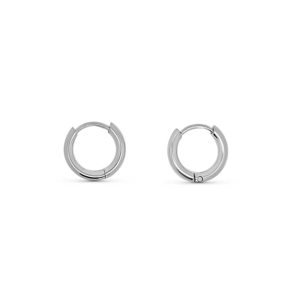 Steel Huggie Hoop Earrings | Tessa