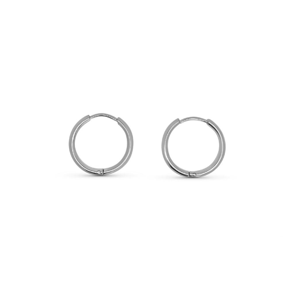 Steel Huggie Hoop Earrings | Tessa