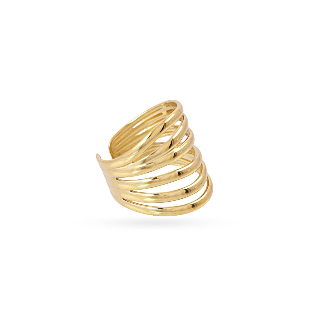 Steel Layered Multiband Ring | Anartxy
