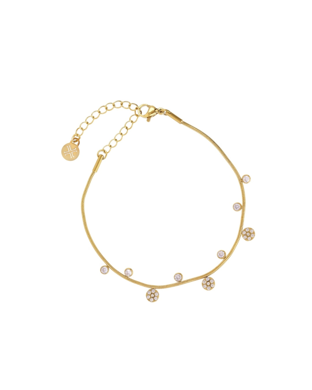 Steel Multi Circle Charm Bracelet | Anartxy
