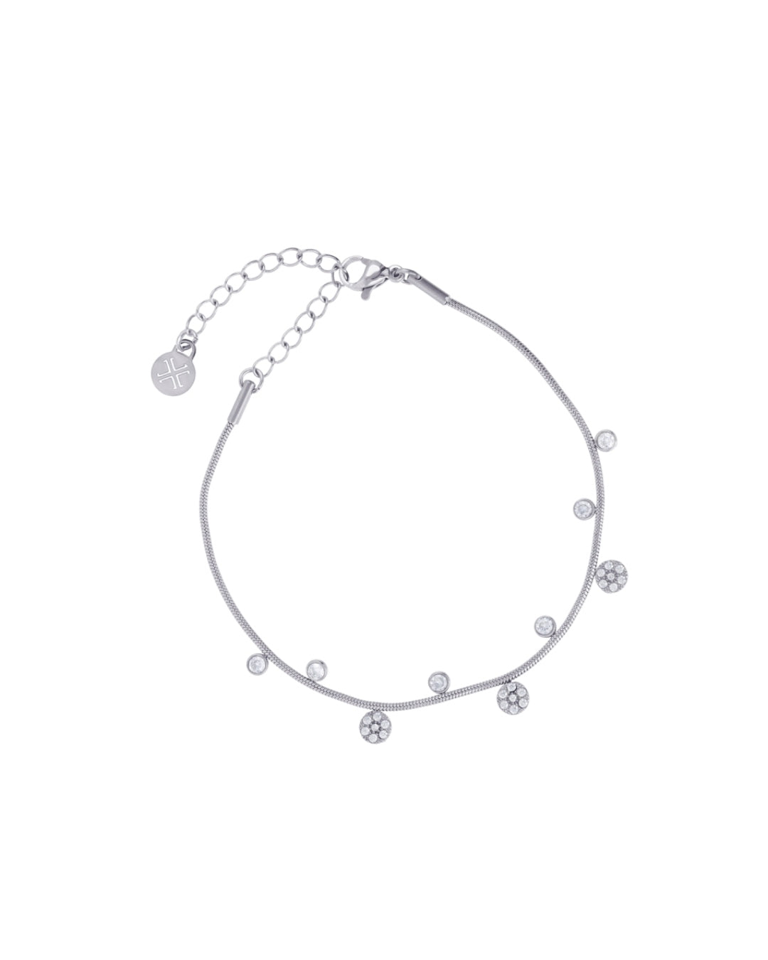 Steel Multi Circle Charm Bracelet | Anartxy