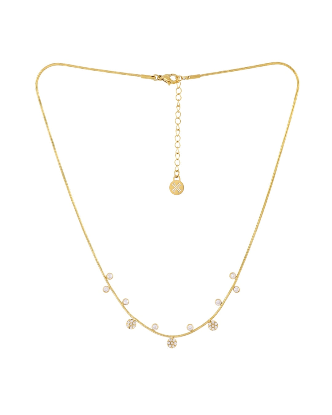 Steel Multi Circle Charm Necklace | Anartxy