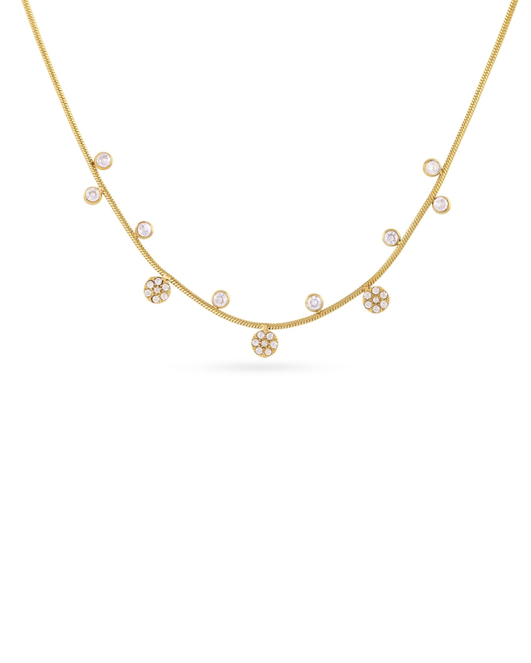 Steel Multi Circle Charm Necklace | Anartxy