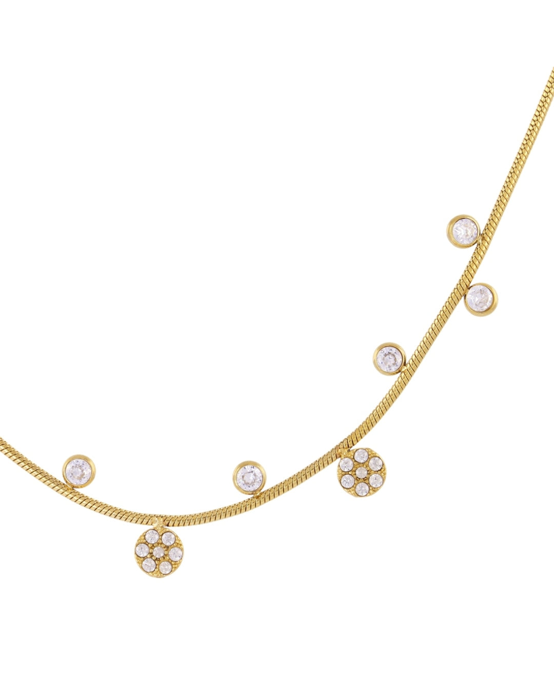 Steel Multi Circle Charm Necklace | Anartxy